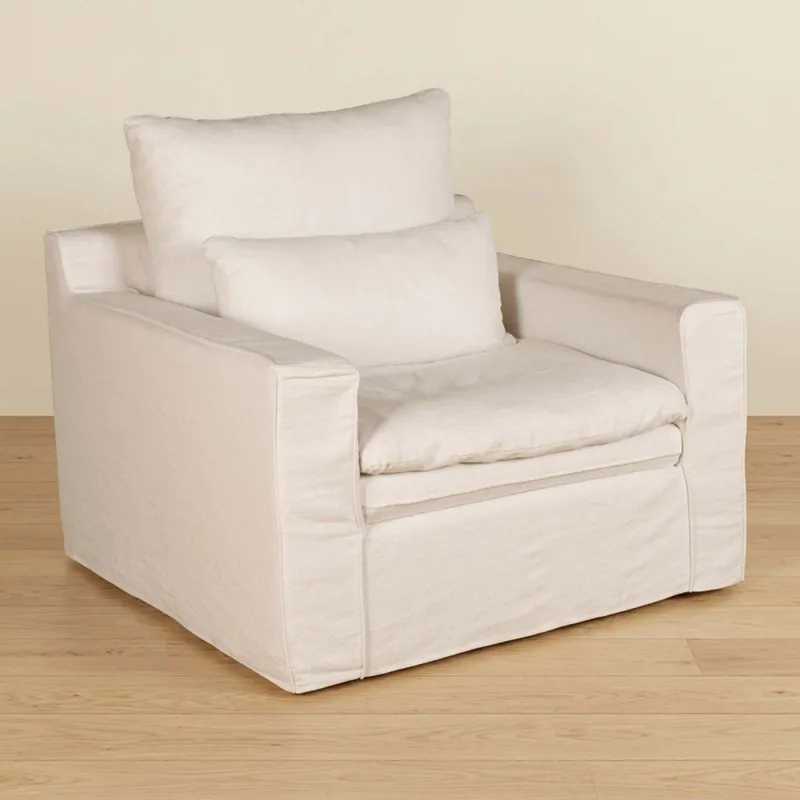 Sofá 1 Cuerpo Tela Natural-beige Positano Beige en Beige - Sillones y sofás, Uruguay | Divino