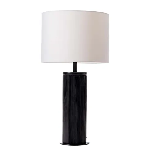 Lampara De Mesa Madera Negro Q215 en Negro - Lámparas de mesa, Uruguay | Divino