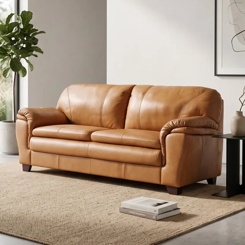 Sillón 100% Cuero - 3 Cuerpos - Monza - Negro en Negro - Sillones y sofás, Uruguay | Rústico Hogar
