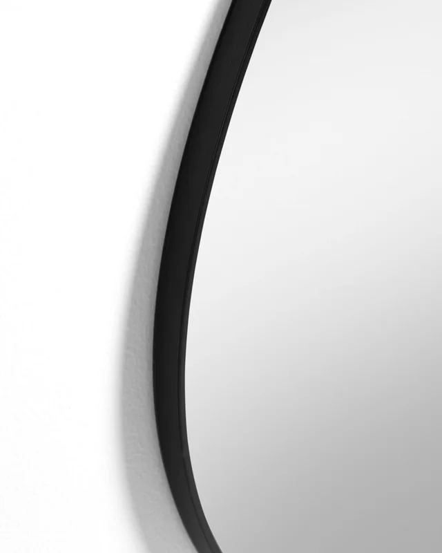Espejo Anera de acero 93 x 90 cm en Negro - Espejos, Uruguay | Kavehome, vista 3