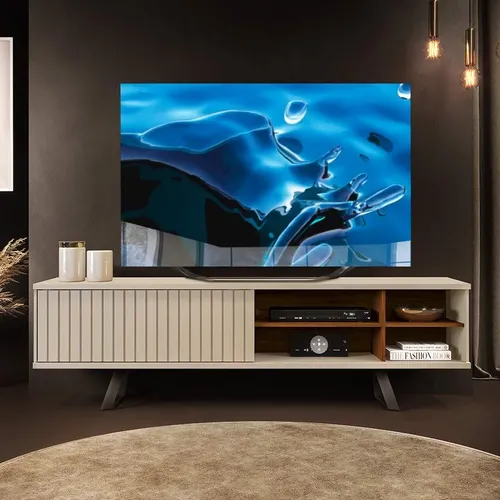 RACK DE TV GRETA OFF WHITE/NOGUEIRA, Uruguay | Concetto Casa