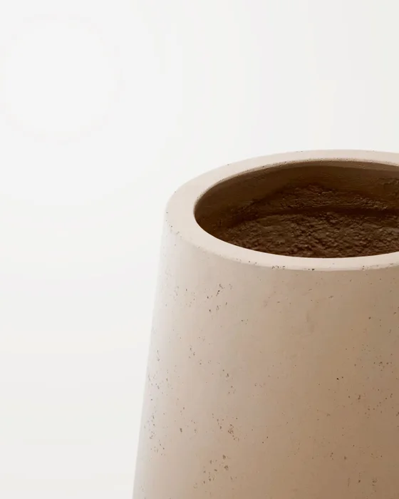 Macetero Calun de cemento beige Ø 50 cm en Beige - Muebles para el exterior, Uruguay | Kavehome, vista 3