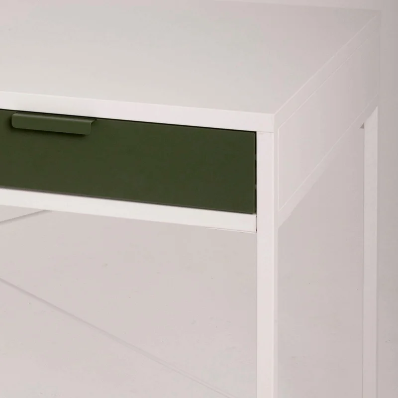Escritorio Metal Blanco Armin en BCO/VERD - Escritorios y sillas de escritorio, Uruguay | Divino, vista 3