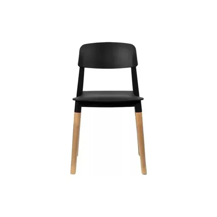 Silla Belloch polipropileno y madera, negra en Negro - Sillas, Uruguay | Berna home, vista 2