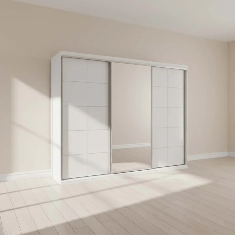 Ropero Placard 3 Puertas Corredizas Mdf Blanco South en Blanco - Roperos y placares, Uruguay | Divino