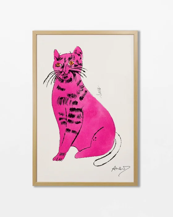 Andy Warhol - Pink cat en Rosa - Láminas, Uruguay | La Cuadrería