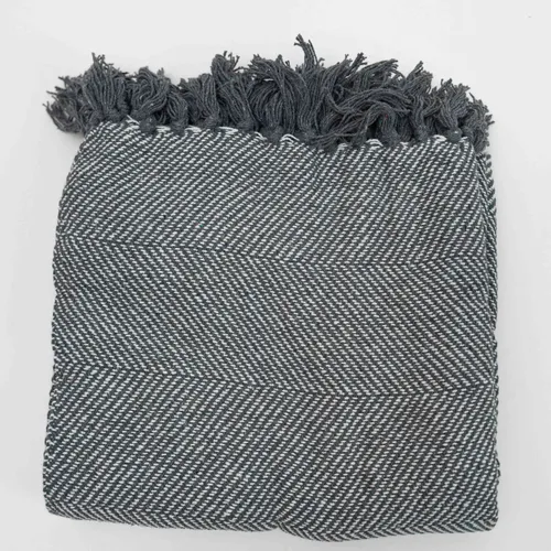 Manta Praga - Gris en Gris - Textiles, Uruguay | Indian