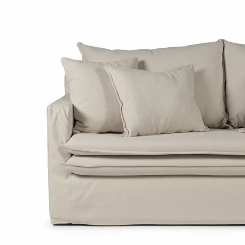 Sofá Gin con Funda - Tela Rústica - 2,5 cuerpos - TD5260-1635 (Beige) en Beige - Sillones y sofás, Uruguay | Nyr, vista 3