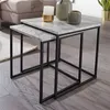 SET 2 MESAS METAL/MARMOL BLANCO Y NEGRO 45x45x52CM 40X40X45CM en Multicolor - Mesas de arrimo, Uruguay | Koz, vista 3 de 4