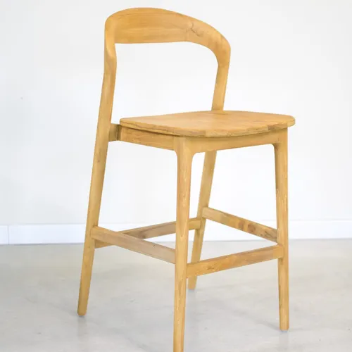 Banqueta en madera teca en Madera natural - Butacas, banquetas y puffs, Uruguay | Entrecasa