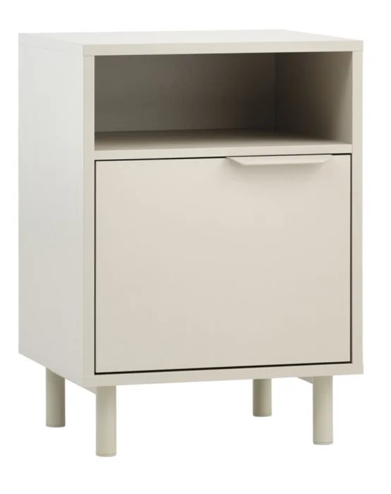 Mesa de luz SKAVE 1 puerta beige en Beige - Mesas de luz, Uruguay | JYSK