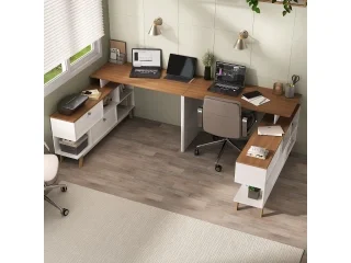 Combo 2 Escritorios en L c/2 puertas - Escritorios y sillas de escritorio, Uruguay | Que Sal Muebleria, vista 3