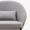 Butaca Eamy - gris claro chapado en fresno con acabado natural y metal con acabado negro en Gris - Butacas, banquetas y puffs, Uruguay | Kavehome, vista 4 de 9
