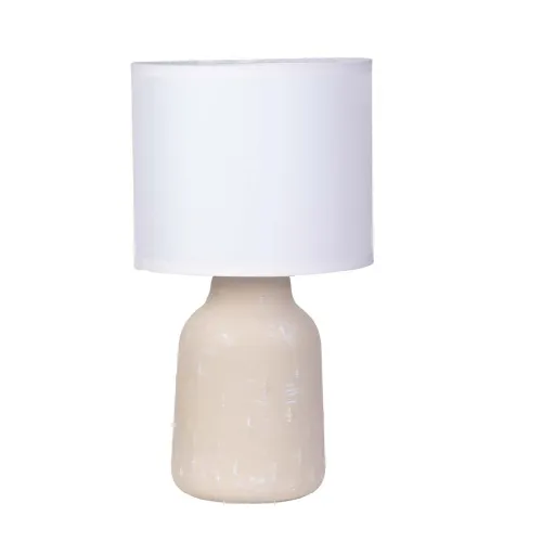 Lámpara De Mesa Ceramica Natural-beige At21000 en Beige - Lámparas de mesa, Uruguay | Divino