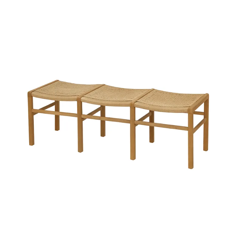 BANCO LARGO SALT RATTAN Y TEKA 150CM en Madera natural, Uruguay | Masinfinito Casa