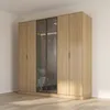 Placard 6 Puertas Mdf Marron Ravi en Marrón - Roperos y placares, Uruguay | Divino, vista 1 de 4