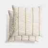 Set Lidala de 2 almohadones 100% algodón jacquard rayas mostaza 50 x 50 cm en Beige - Textiles, Uruguay | Kavehome, vista 3 de 3