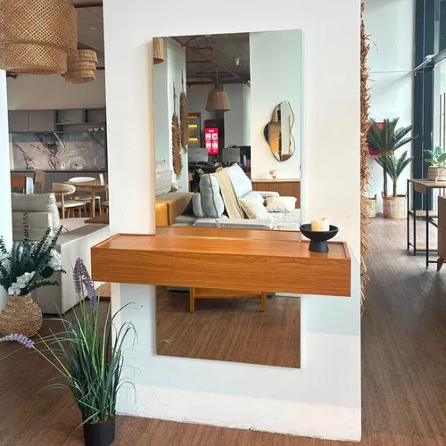 Espejo con Estante de Pared Decoración 100% MDF con Cajon - Balton Hogar, Uruguay | Balton