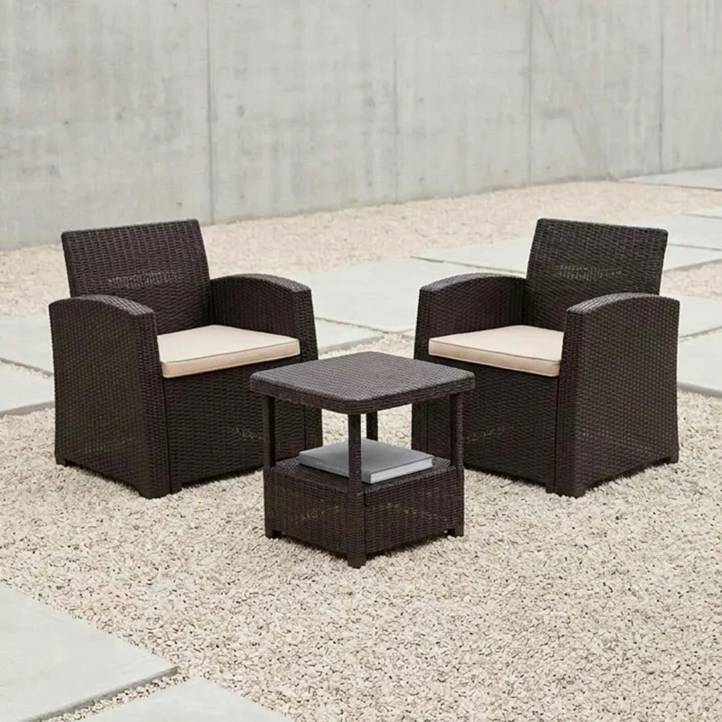 Set Terraza Polipropileno Marron Madrid en Marrón - Muebles para el exterior, Uruguay | Divino