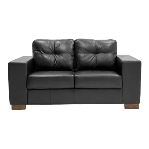 SOFA 100% CUERO - 2 CUERPOS - MODELO DOMINI - NEGRO en Negro - Sillones y sofás, Uruguay | Champagne Home