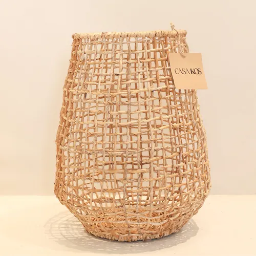 Canasto de Fibra de Banana Serene L | Casakos en Madera natural - Butacas, banquetas y puffs, Uruguay | Casakos