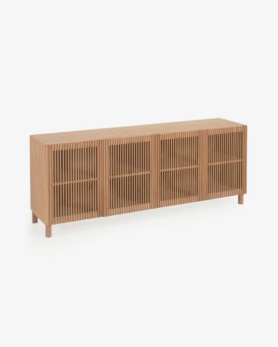 Aparador Beyla de madera maciza y chapa de roble 180 x 71,5 cm FSC 100 % en Madera natural - Aparadores y recibidores, Uruguay | Kavehome