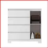 Comoda 4 cajones + puerta – Vega CO 028 en Marrón - Cómodas, Uruguay | Punto Unión, vista 4 de 9