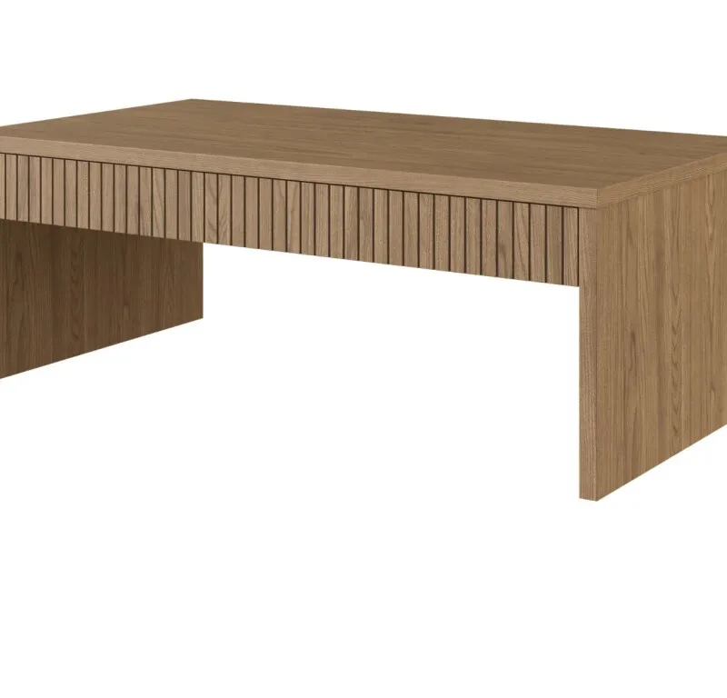 Mesa de Living PLISSE 4 Cajones en Madera natural - Mesas de living, Uruguay | Finkel