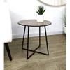 MESA AUXILIAR REDONDA 40X40X40CM MADERA Y METAL en Madera natural - Mesas de comedor, Uruguay | Decohogar, vista 1 de 3
