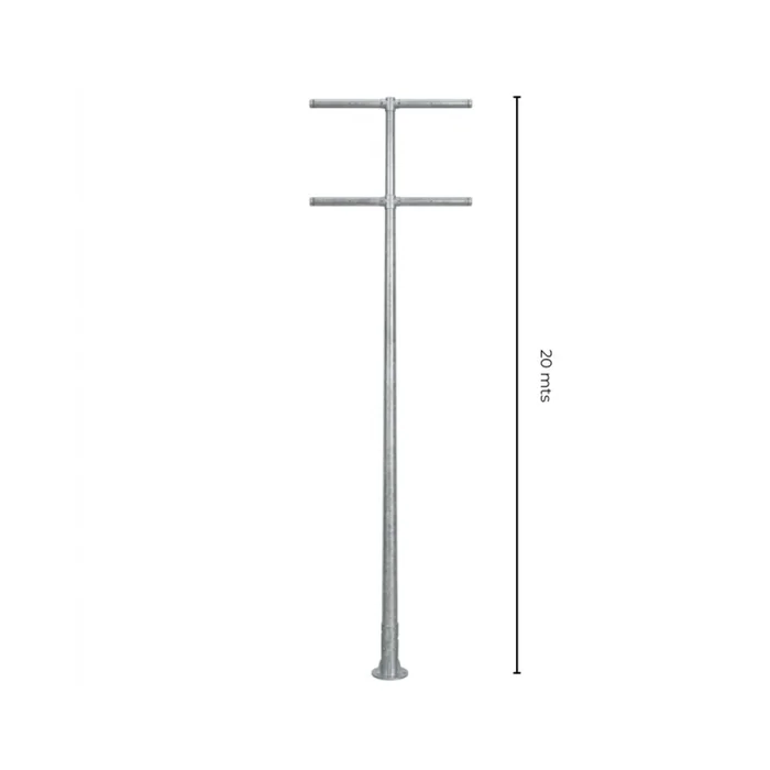 Columna Deportiva con Rack para 8 Proyectores 20 mTS en Gris - Lámparas de pie, Uruguay | Serlux, vista 4