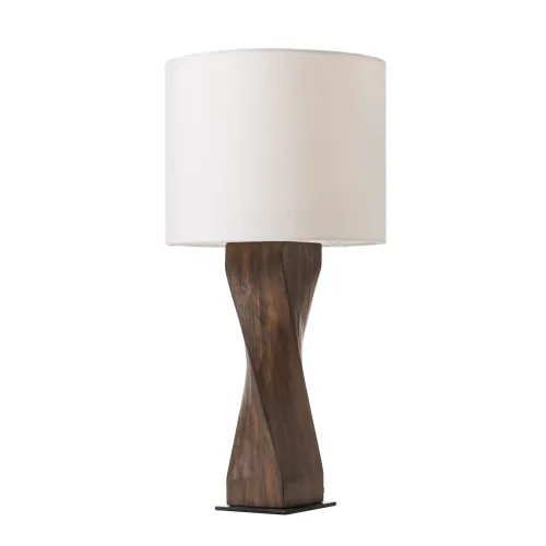 Lámpara De Mesa Curved Blanco Madera Qx47m01bw11 en Blanco - Lámparas de mesa, Uruguay | Divino