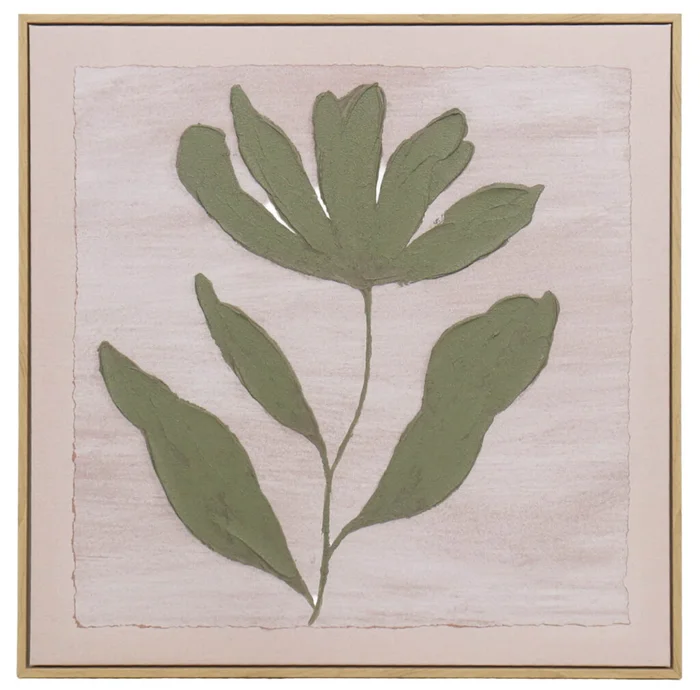 Cuadro Leaf I, 60x60, Verde Papel H1gca250909a en Verde - Decoración de pared, Uruguay | Divino