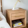 MESA DE LUZ SUR - ALAMO Y HIERRO ORO VIEJO en Madera natural - Mesas de luz, Uruguay | La Iberica, vista 6 de 12