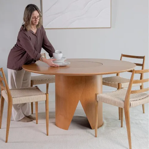 Mesa Vivir en Madera natural - Mesas de comedor, Uruguay | Fabrica Italiana