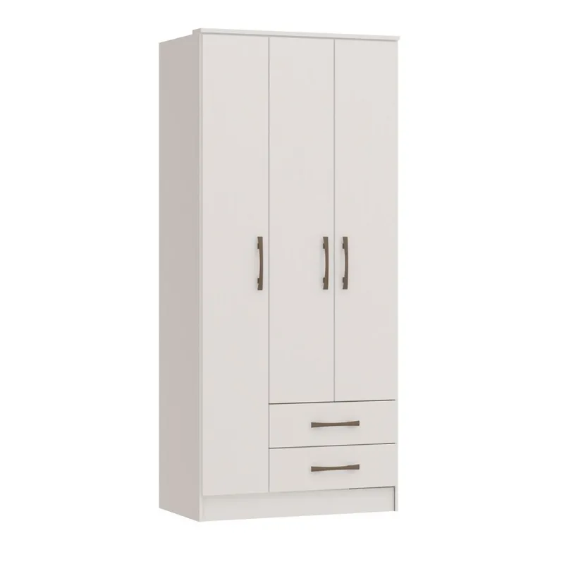 CASTRO - ROPERO MOSCU 3 PUERTAS BLANCO 4300AB - Roperos y placares, Uruguay | Alfa Ventas