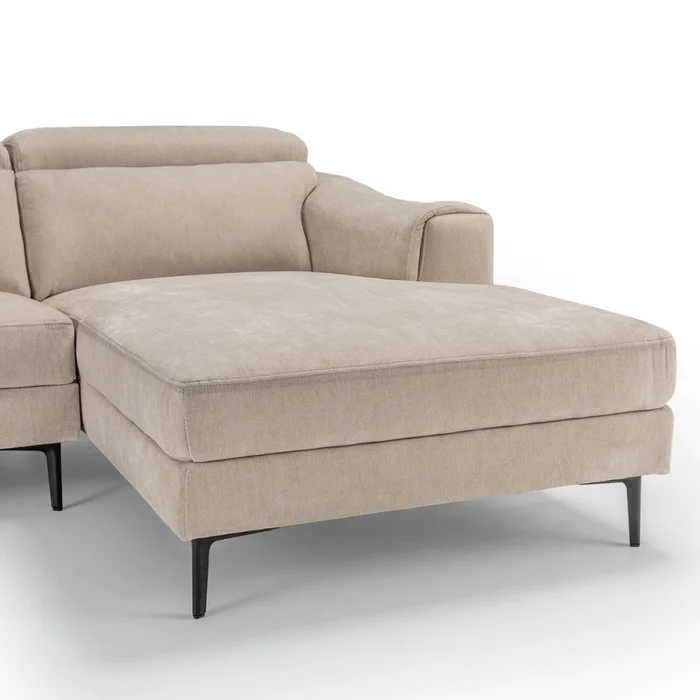 Rinconera Luke - Tela Microfibra - Chaise Derecho - 6686-4 Beige en Beige - Sillones y sofás, Uruguay | Nyr, vista 8
