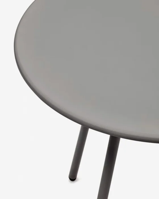 Mesa redonda de exterior Montjoi de acero - con acabado gris Ø 70 cm en Gris - Muebles para el exterior, Uruguay | Kavehome, vista 3