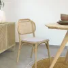 Silla Doriane de madera maciza - de roble acabado natural y asiento de tela en Madera natural - Sillas, Uruguay | Kavehome, vista 3 de 9