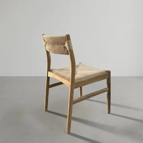 Silla en madera teca y fibra en Madera natural - Sillas, Uruguay | Entrecasa