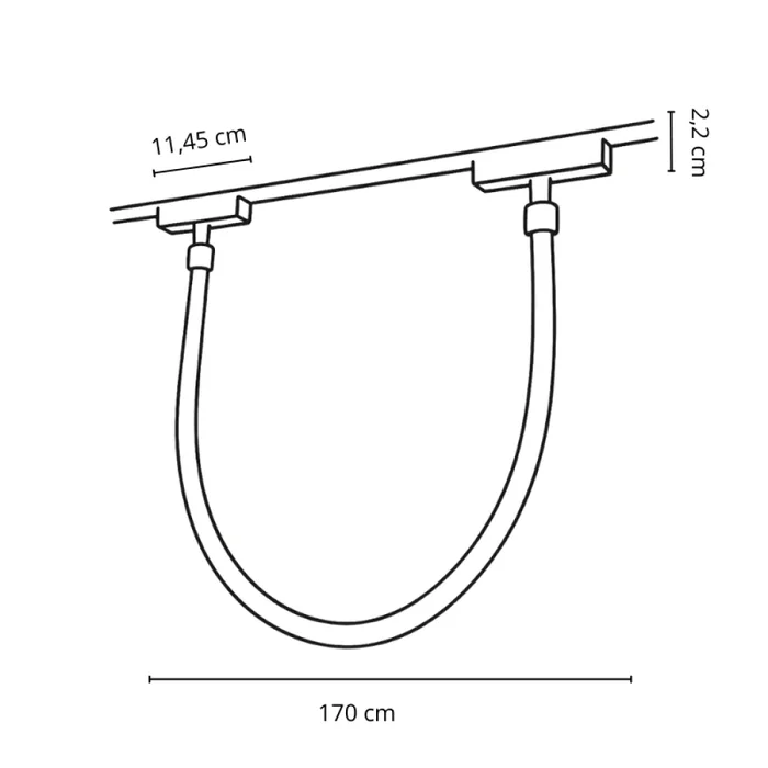 Tubo Flexible para Riel Magnético 360° 2700K Negro en Negro - Lámparas colgantes, Uruguay | Serlux, vista 6