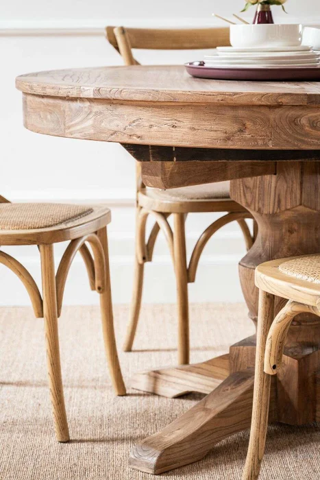 MESA COMEDOR EXTENSIBLE - 1.20 A 1.70 MTS - OLMO en Madera natural - Mesas de comedor, Uruguay | La Iberica, vista 7