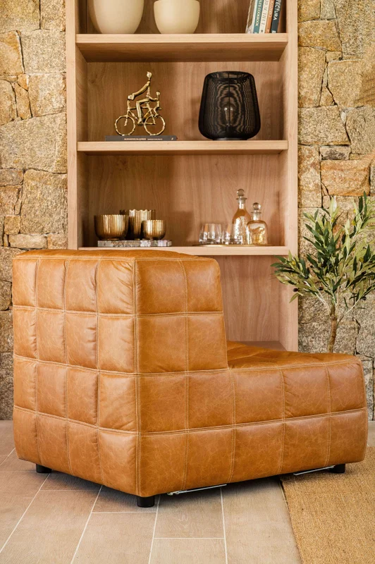 BUTACA COLUMBIA - CUERO ITALIANO CARAMELO en Marrón - Sillones y sofás, Uruguay | La Iberica, vista 24