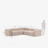 Sofá rinconero Blok 4 plazas beige 290 x 290 cm en Beige - Sillones y sofás, Uruguay | Kavehome, vista 8 de 8