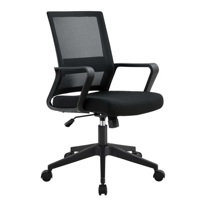 Silla De Oficina Malla Negro Collins en Negro - Escritorios y sillas de escritorio, Uruguay | Divino, vista 2