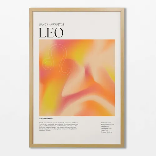 Signo Leo en Multicolor - Láminas, Uruguay | La Cuadrería