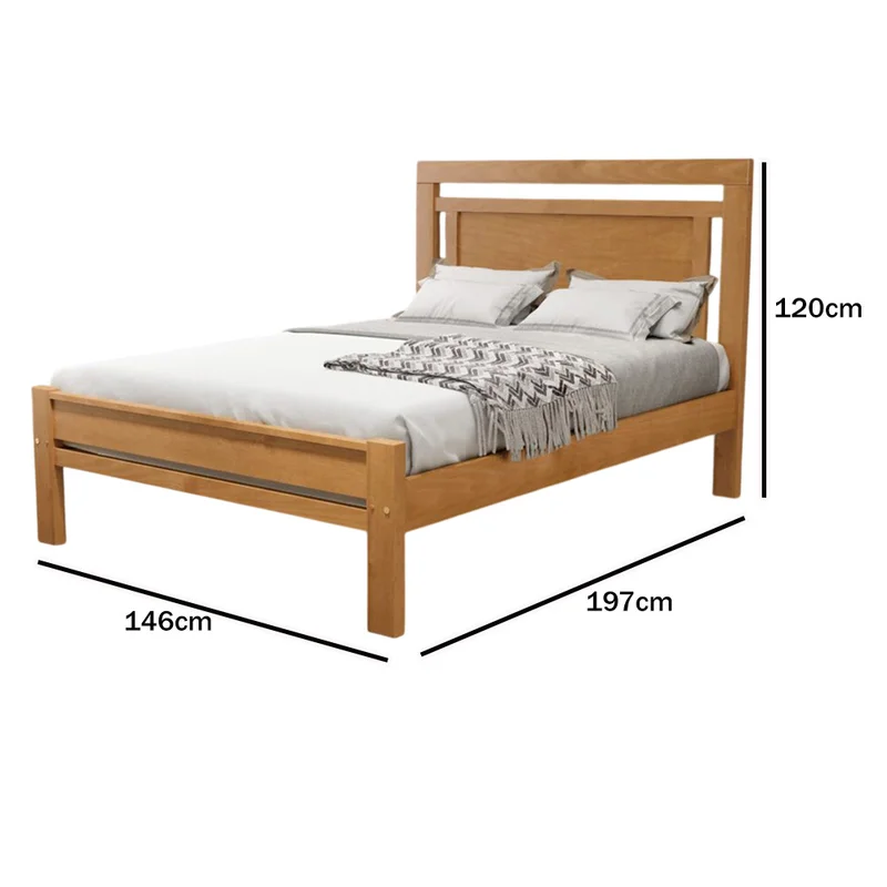 Cama 2 Plazas Madera Maciza Excelente Terminacion en Madera natural - Muebles, Uruguay | Soy Hogar, vista 7