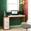 Escritorio 3 cajones Nogal/Negro - Escritorios y sillas de escritorio, Uruguay | Que Sal Muebleria, vista 9 de 10