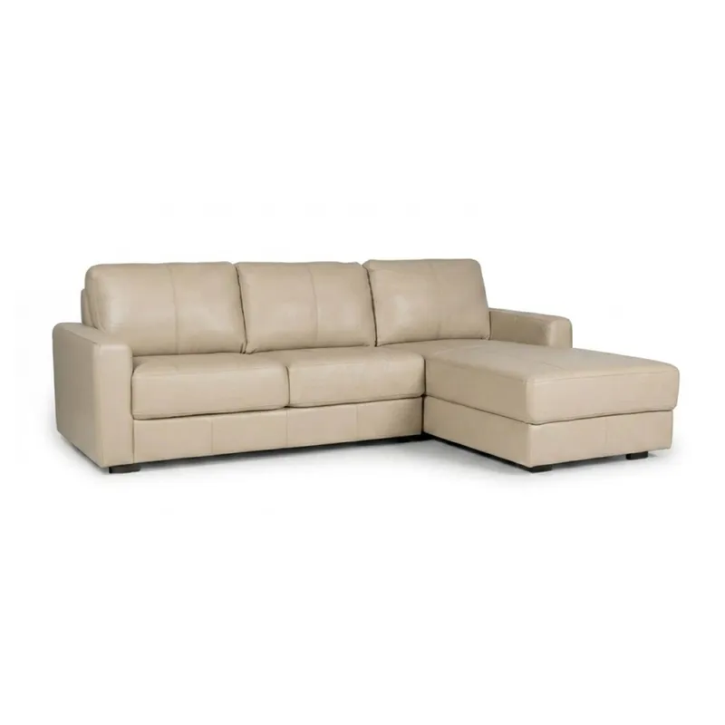 Rinconera Como - Cuero Básico - 2 + Chaise derecho - Arena en Beige - Sillones y sofás, Uruguay | NYR
