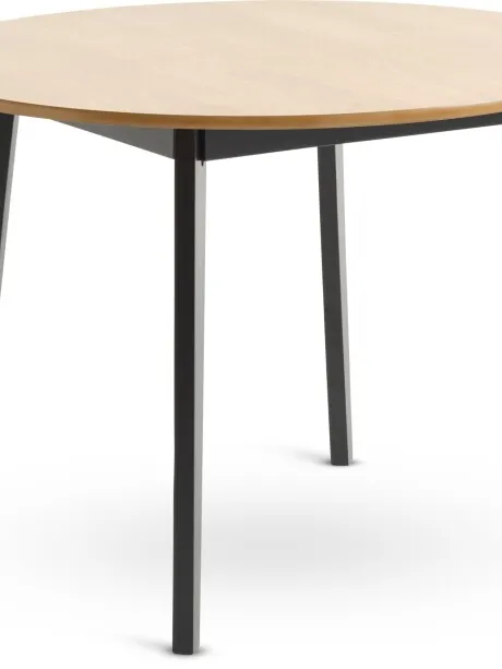 Mesa de comedor JEGIND Ø105 roble/negro en Roble/negro - Mesas de comedor, Uruguay | JYSK
