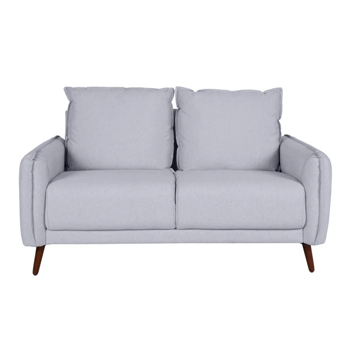 Sofá 2 Cuerpos Tela Gris Charlotte en Gris - Sillones y sofás, Uruguay | Divino, vista 3